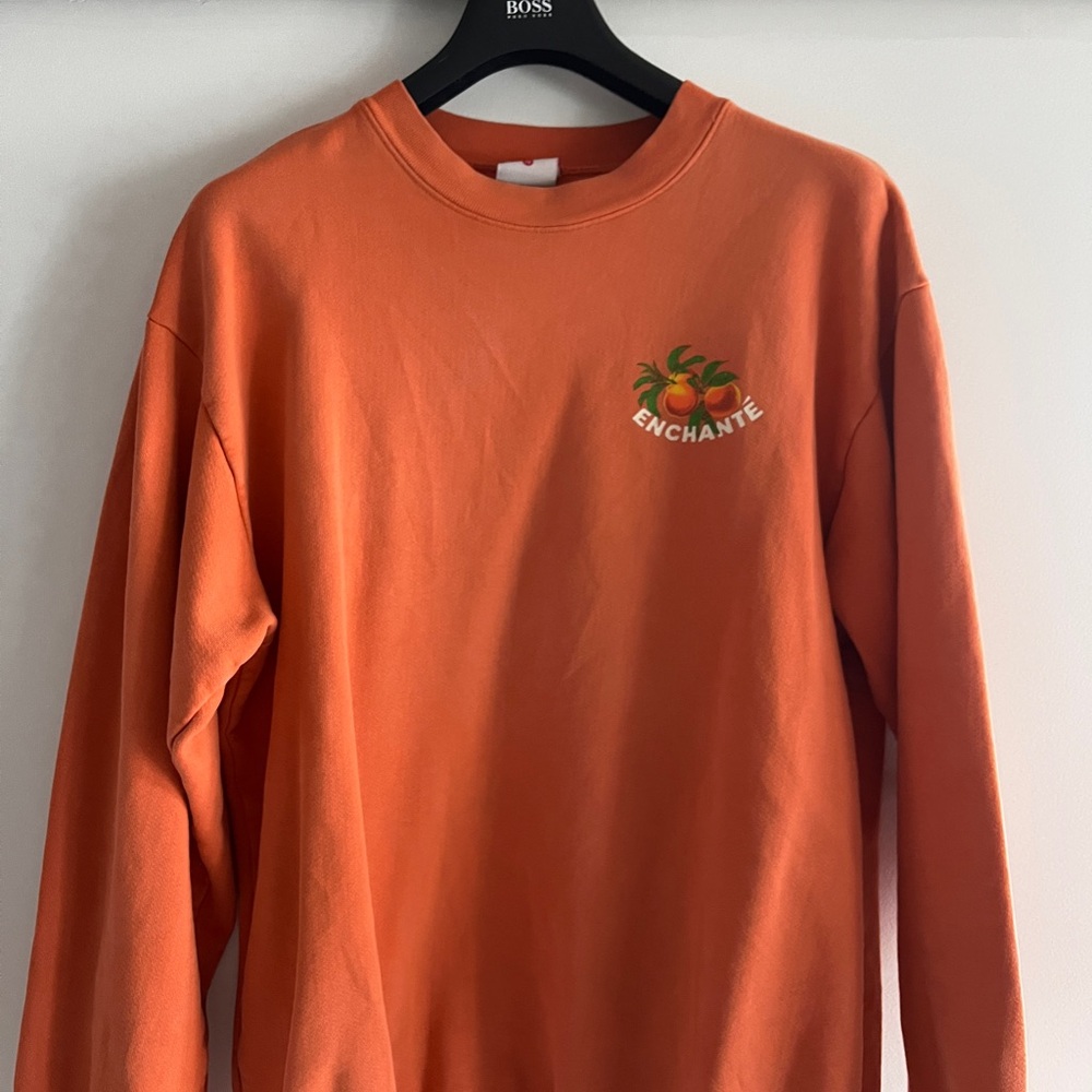 Orange Crewneck Sweater for Men